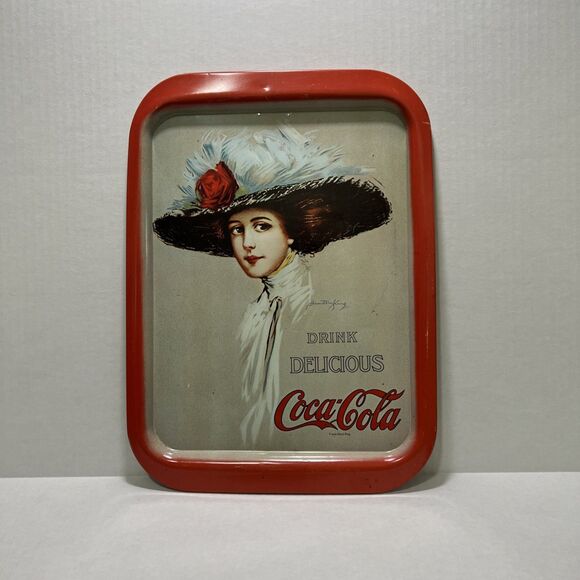 Coca Cola Other - Vintage Coca Cola Tray Betty Girl Hamilton King Nostalgic Metal Tin